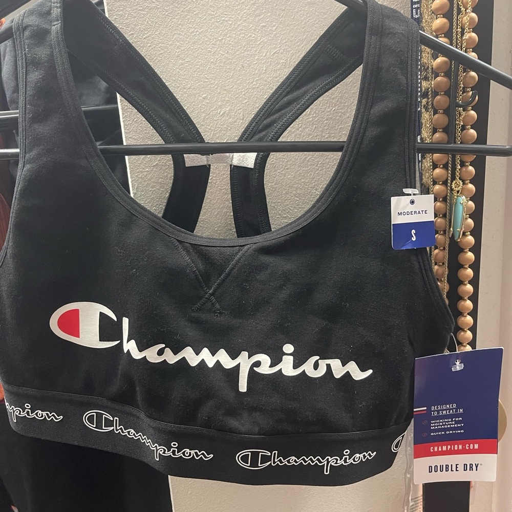 Champion sports bra. Black size S. New with tags!